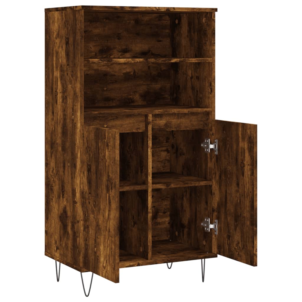 Buffet haut Chêne fumé 60x36x110 cm Bois d'ingénierie - XIOS