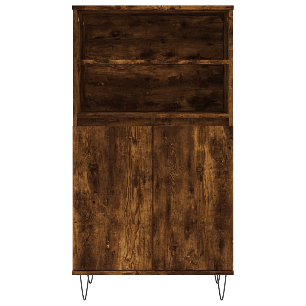 Buffet haut Chêne fumé 60x36x110 cm Bois d'ingénierie - XIOS
