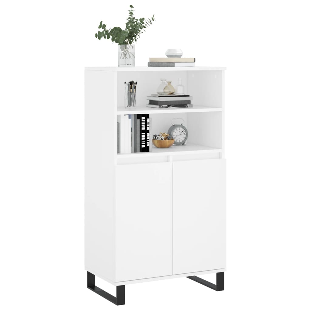 Buffet haut Blanc 60x36x110 cm Bois d'ingénierie - XIOS