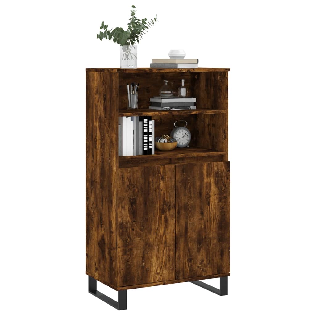 Buffet haut Chêne fumé 60x36x110 cm Bois d'ingénierie - XIOS