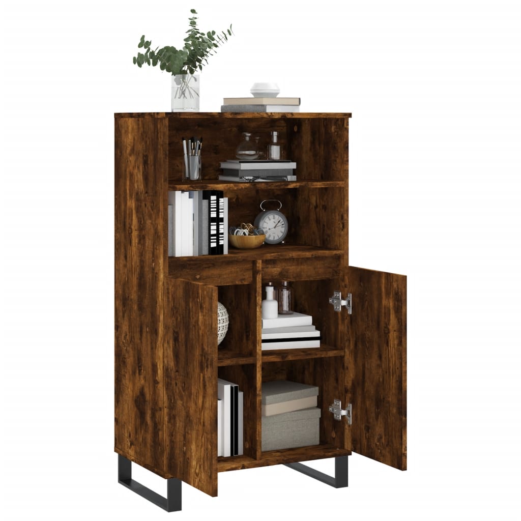 Buffet haut Chêne fumé 60x36x110 cm Bois d'ingénierie - XIOS