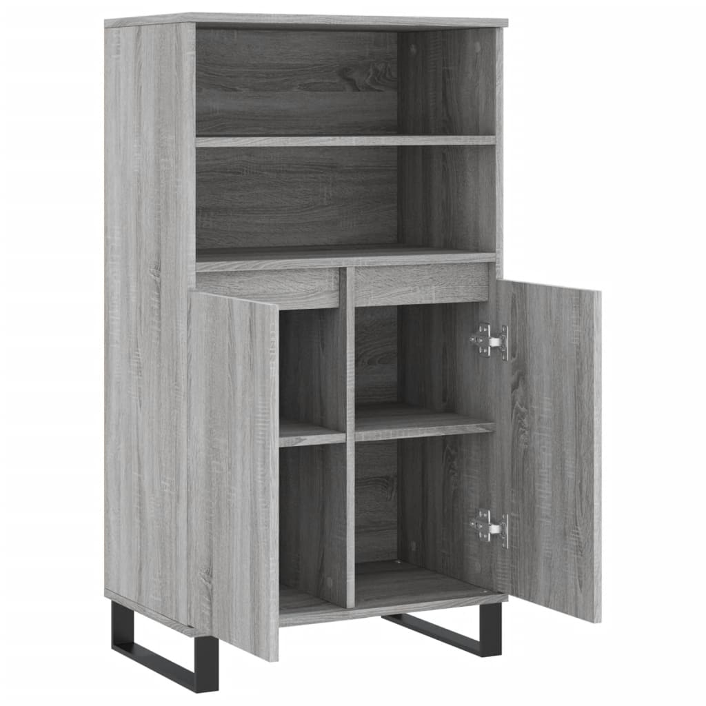Buffet haut Sonoma gris 60x36x110 cm Bois d'ingénierie - XIOS