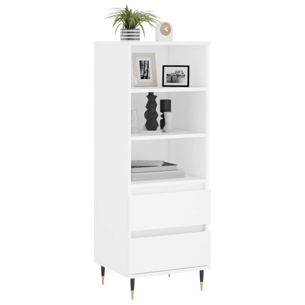 Buffet haut Blanc 40x36x110 cm Bois d'ingénierie - XIOS