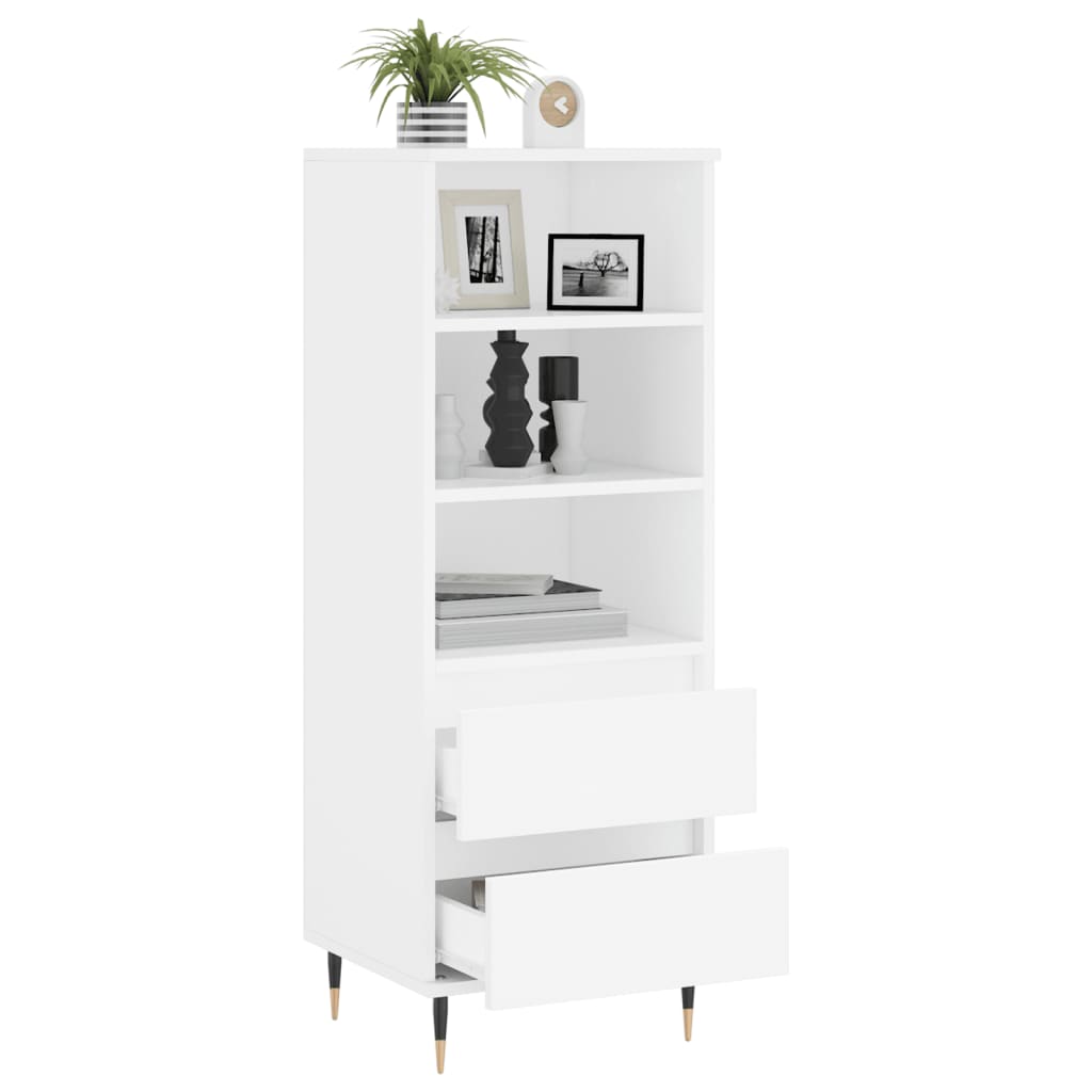 Buffet haut Blanc 40x36x110 cm Bois d'ingénierie - XIOS
