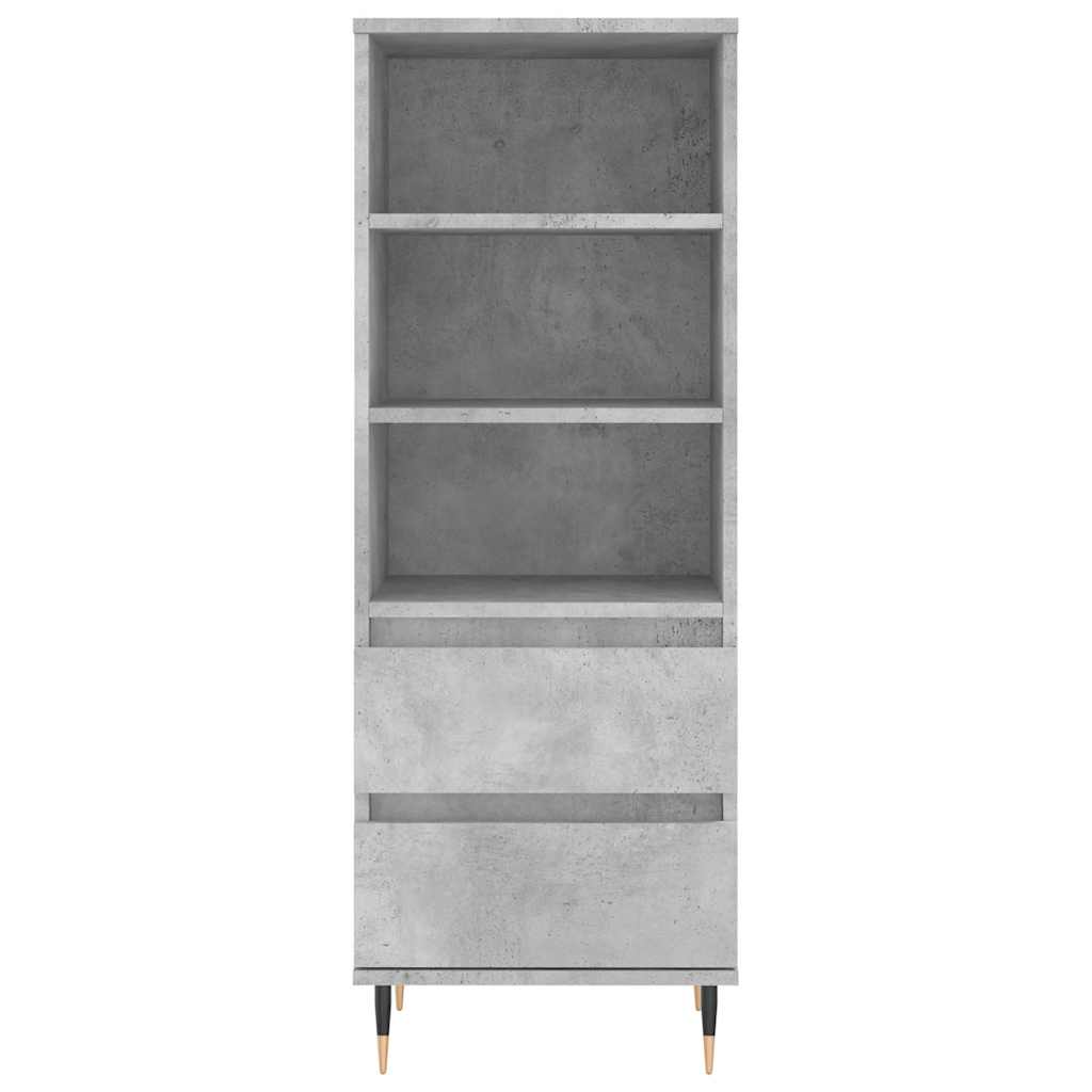 Buffet haut Gris béton 40x36x110 cm Bois d'ingénierie - XIOS