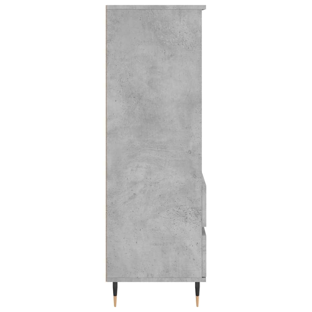 Buffet haut Gris béton 40x36x110 cm Bois d'ingénierie - XIOS