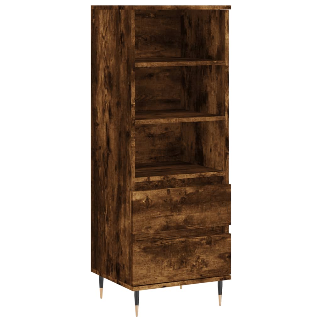 Buffet haut Chêne fumé 40x36x110 cm Bois d'ingénierie - XIOS