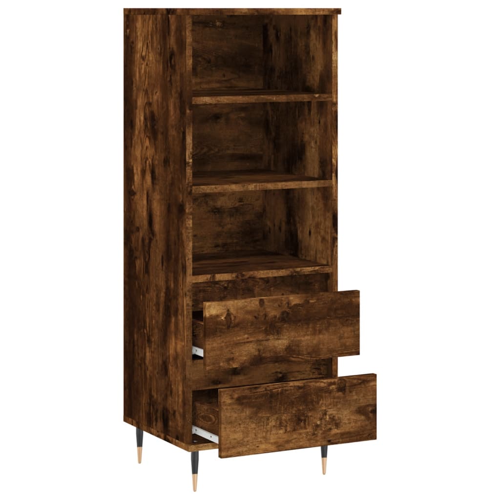 Buffet haut Chêne fumé 40x36x110 cm Bois d'ingénierie - XIOS