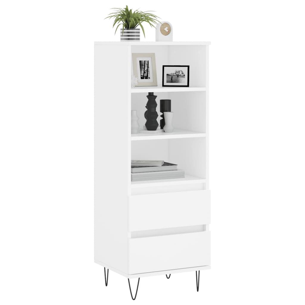 Buffet haut Blanc 40x36x110 cm Bois d'ingénierie - XIOS