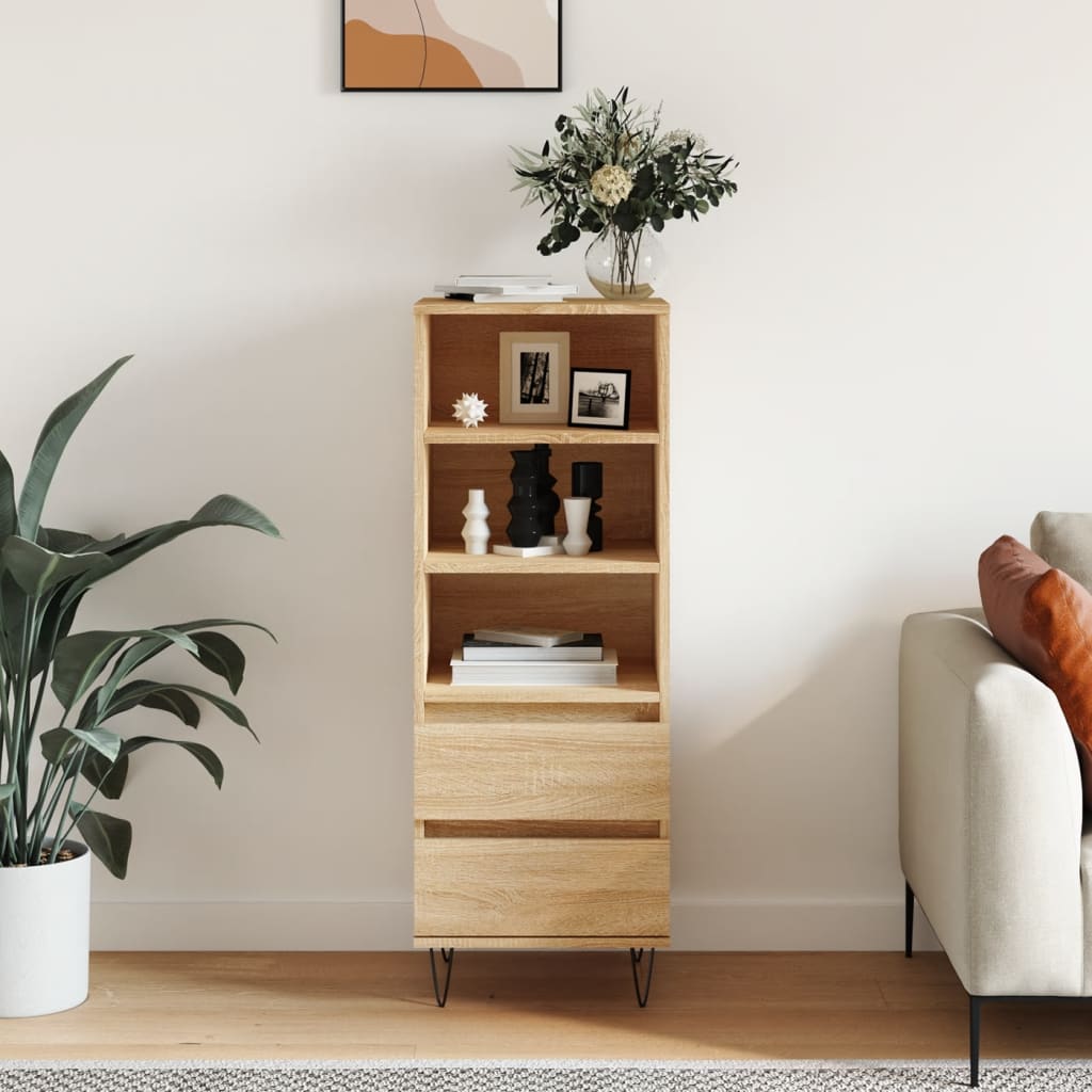 Buffet haut Chêne sonoma 40x36x110 cm Bois d'ingénierie - XIOS
