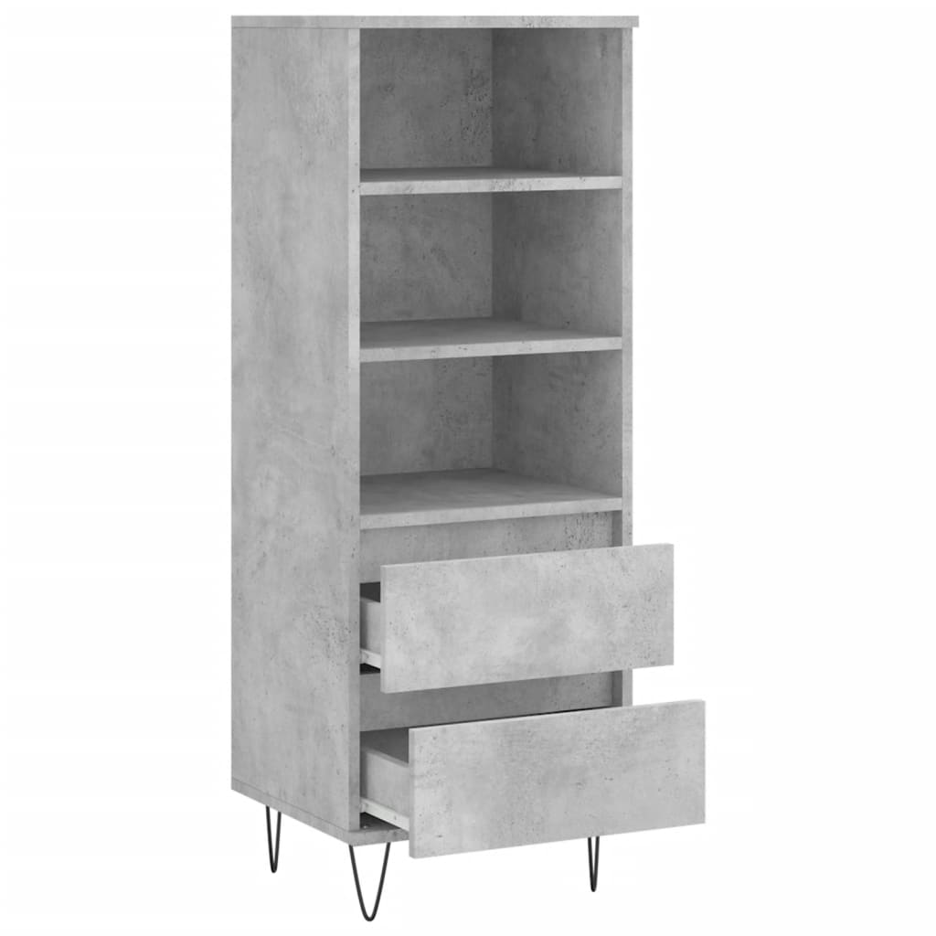 Buffet haut Gris béton 40x36x110 cm Bois d'ingénierie - XIOS