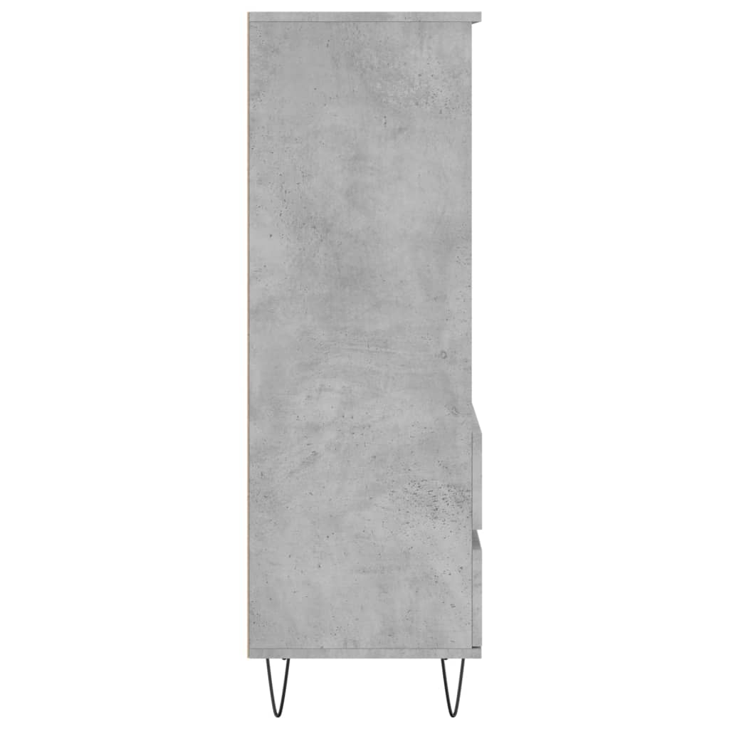 Buffet haut Gris béton 40x36x110 cm Bois d'ingénierie - XIOS