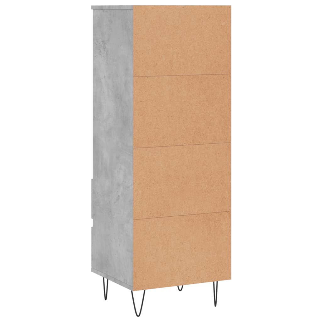 Buffet haut Gris béton 40x36x110 cm Bois d'ingénierie - XIOS