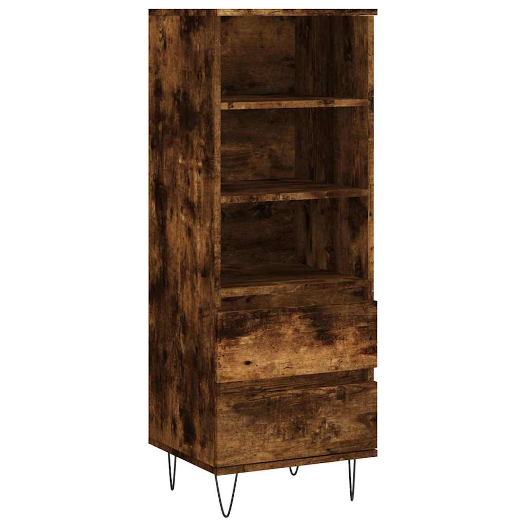 Buffet haut Chêne fumé 40x36x110 cm Bois d'ingénierie - XIOS