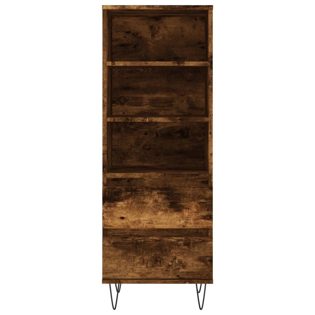 Buffet haut Chêne fumé 40x36x110 cm Bois d'ingénierie - XIOS