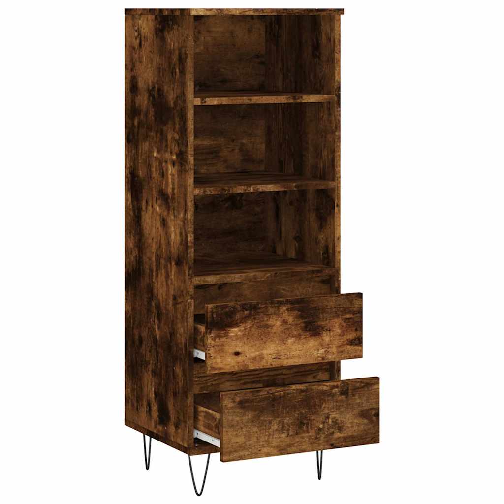 Buffet haut Chêne fumé 40x36x110 cm Bois d'ingénierie - XIOS
