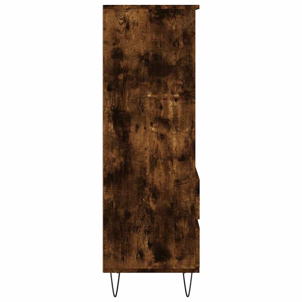 Buffet haut Chêne fumé 40x36x110 cm Bois d'ingénierie - XIOS