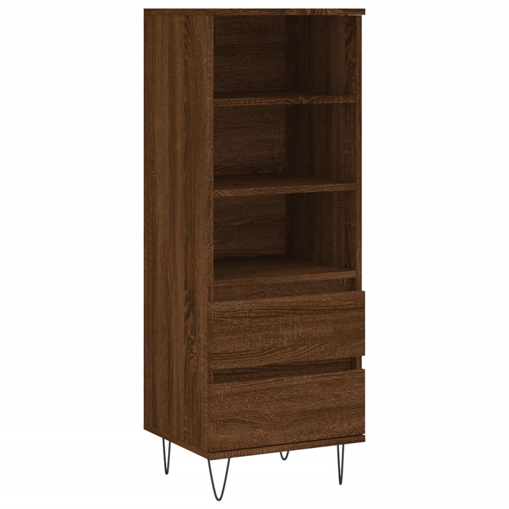 Buffet haut Chêne marron 40x36x110 cm Bois d'ingénierie - XIOS