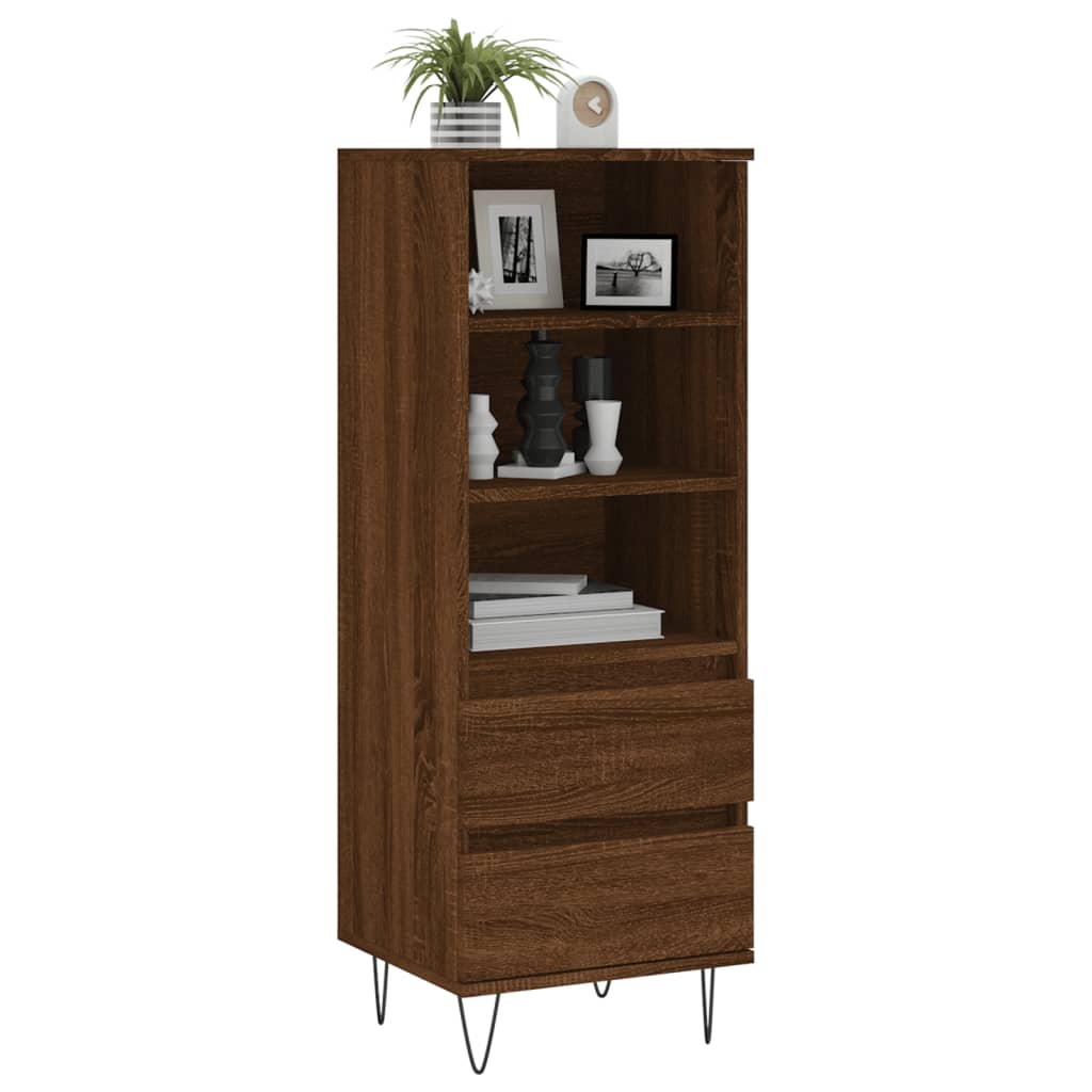 Buffet haut Chêne marron 40x36x110 cm Bois d'ingénierie - XIOS