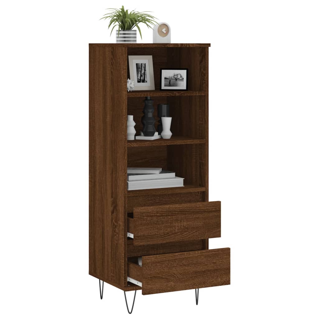 Buffet haut Chêne marron 40x36x110 cm Bois d'ingénierie - XIOS