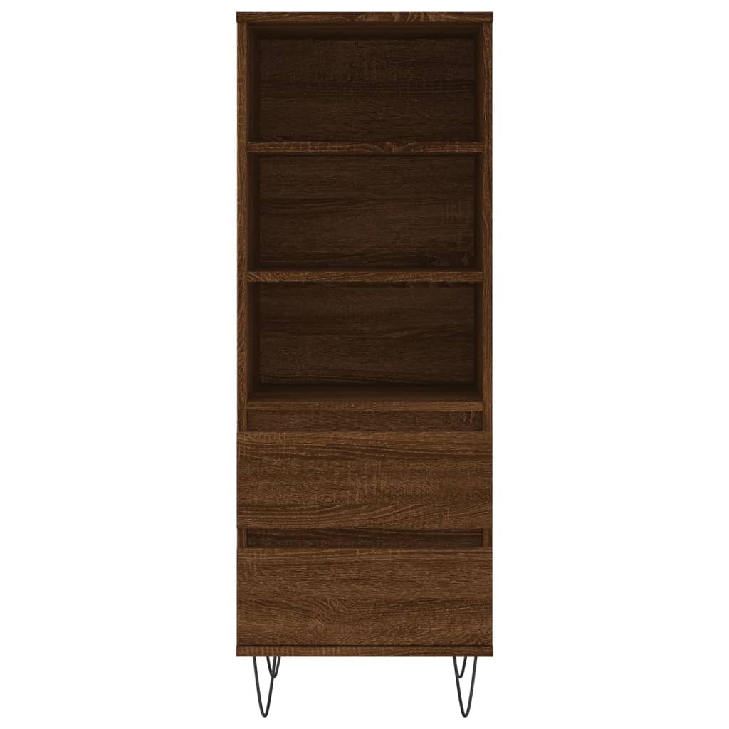 Buffet haut Chêne marron 40x36x110 cm Bois d'ingénierie - XIOS