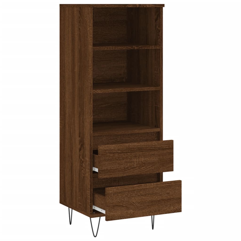 Buffet haut Chêne marron 40x36x110 cm Bois d'ingénierie - XIOS
