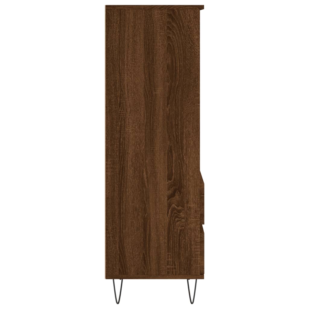 Buffet haut Chêne marron 40x36x110 cm Bois d'ingénierie - XIOS