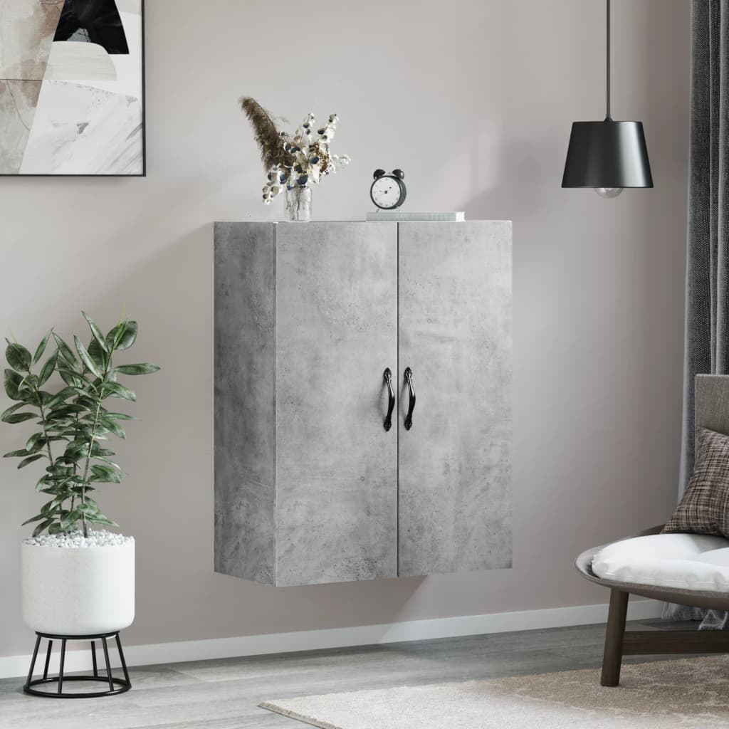 Armoire murale gris béton 69,5x34x90 cm bois d'ingénierie - XIOS