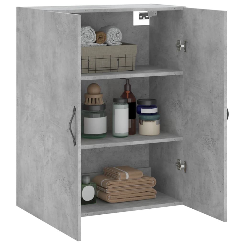 Armoire murale gris béton 69,5x34x90 cm bois d'ingénierie - XIOS