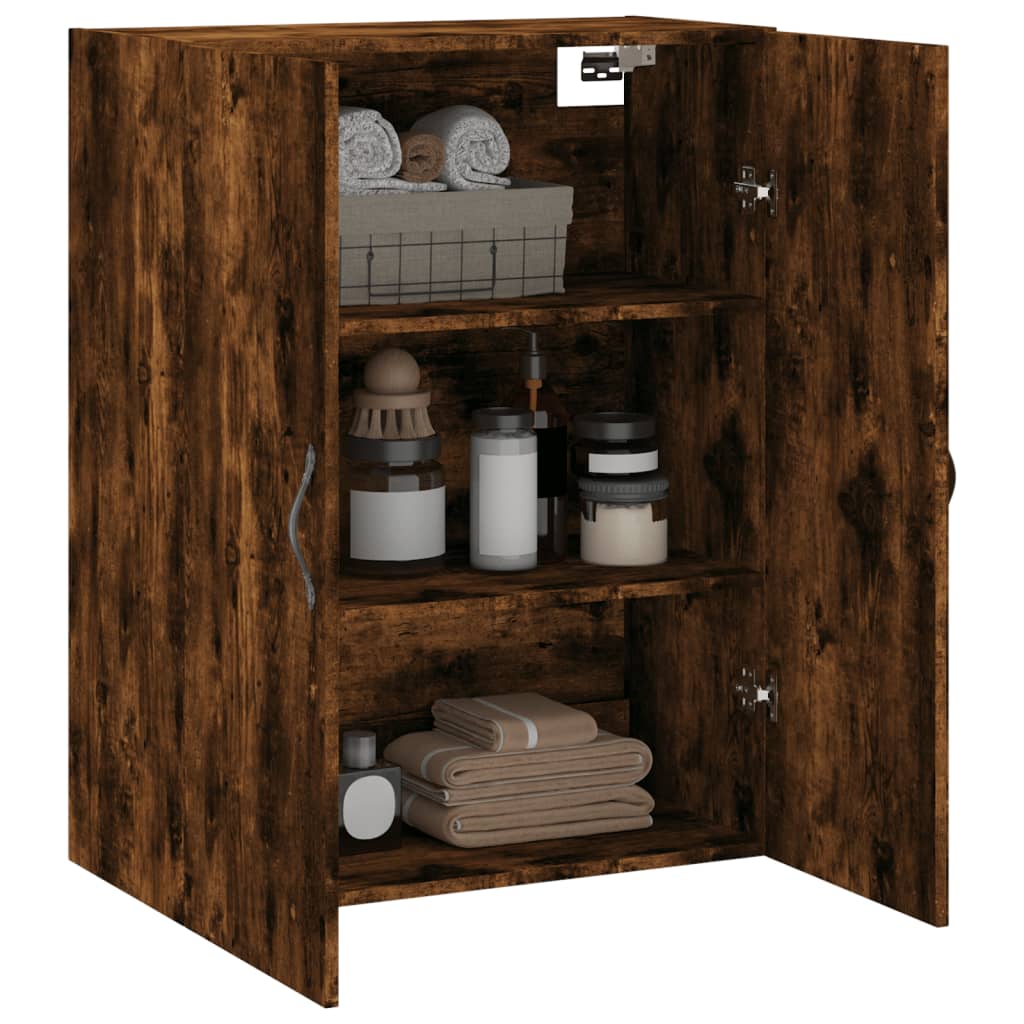 Armoire murale chêne fumé 69,5x34x90 cm bois d'ingénierie - XIOS