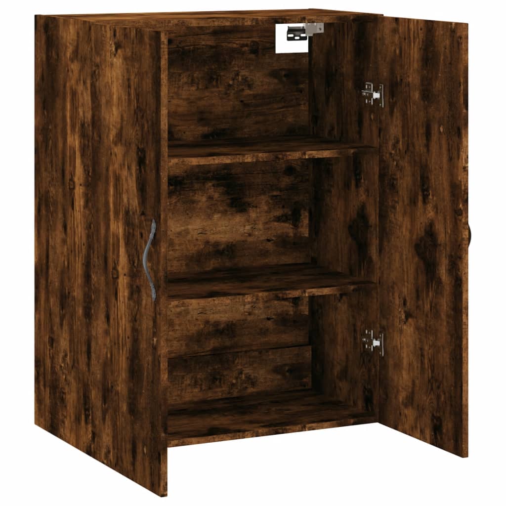 Armoire murale chêne fumé 69,5x34x90 cm bois d'ingénierie - XIOS