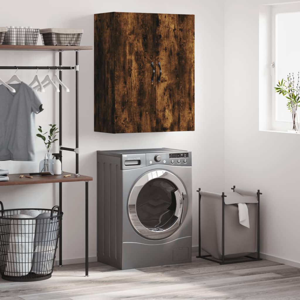 Armoire murale chêne fumé 69,5x34x90 cm bois d'ingénierie - XIOS