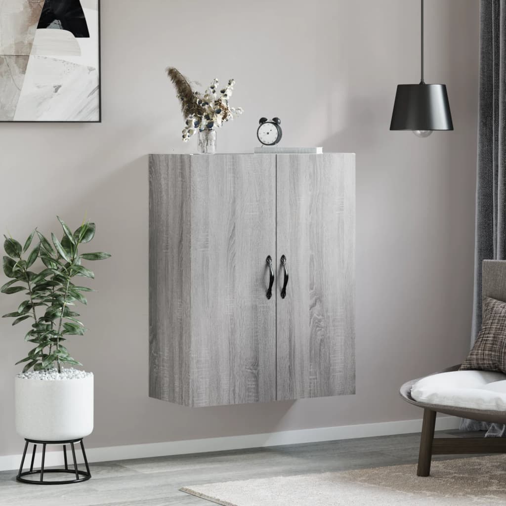 Armoire murale sonoma gris 69,5x34x90 cm bois d'ingénierie - XIOS