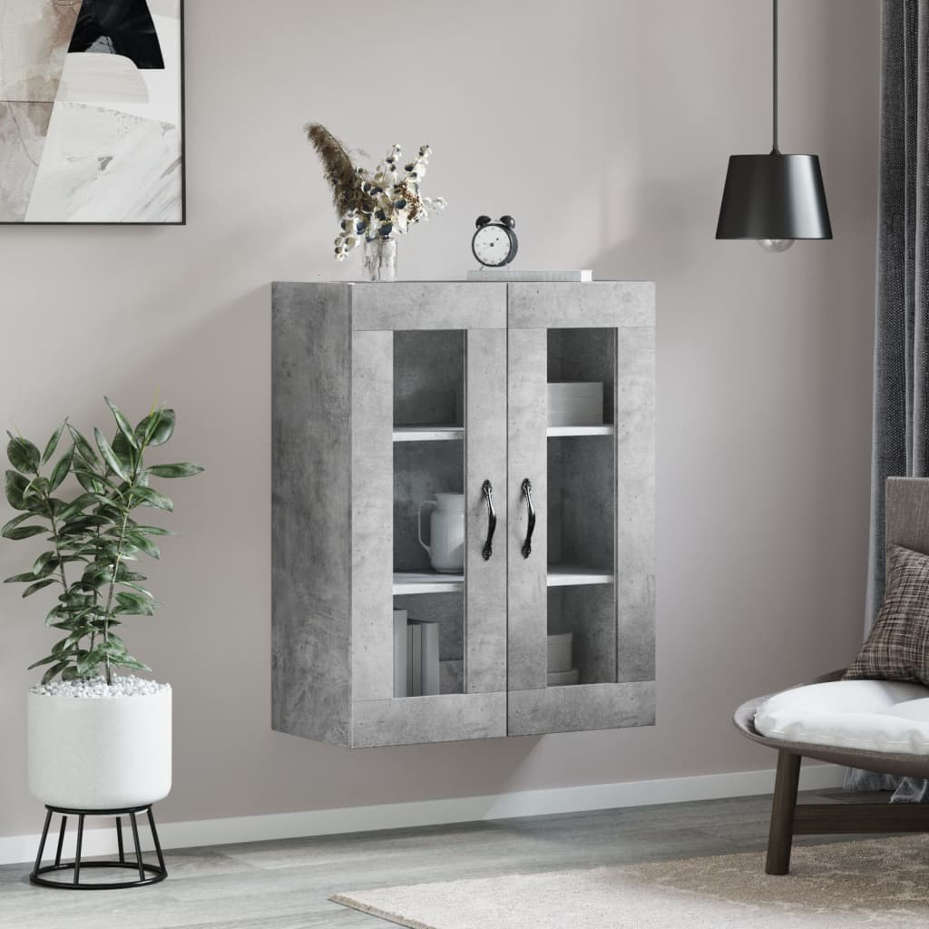 Armoire murale gris béton 69,5x34x90 cm bois d'ingénierie - XIOS