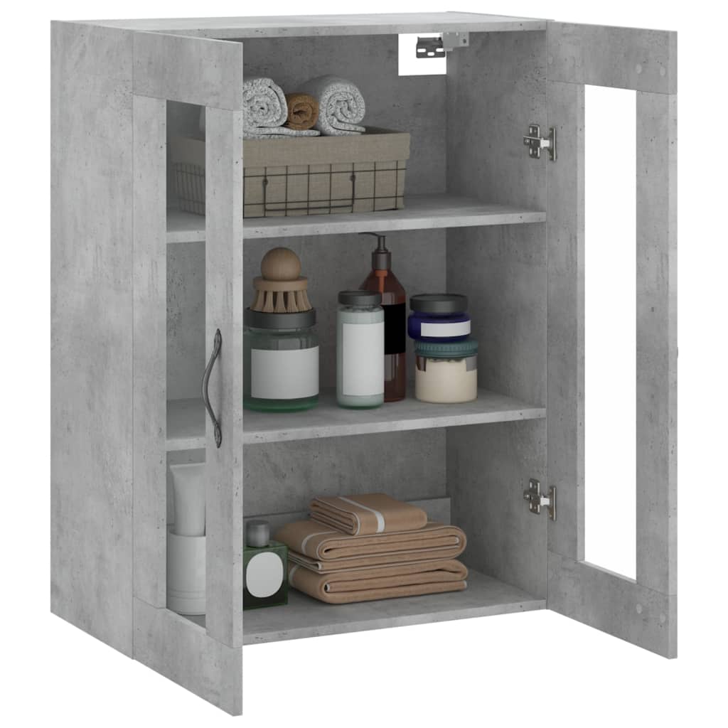 Armoire murale gris béton 69,5x34x90 cm bois d'ingénierie - XIOS