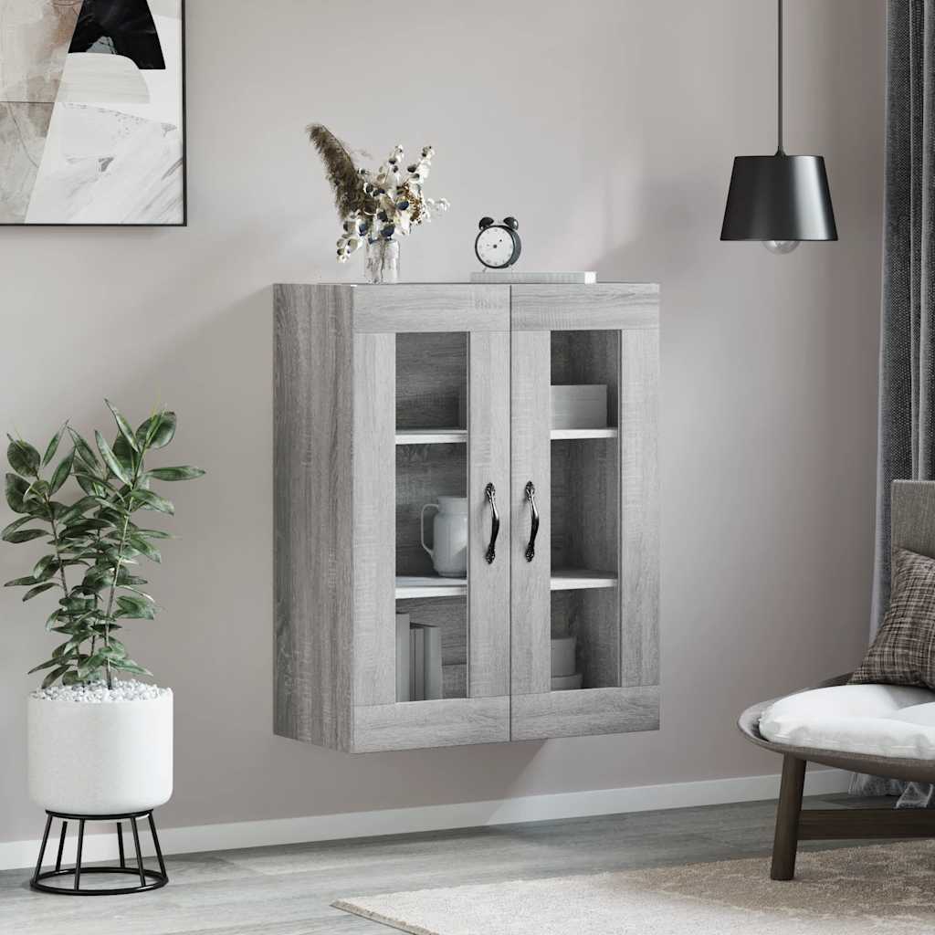 Armoire murale sonoma gris 69,5x34x90 cm bois d'ingénierie - XIOS
