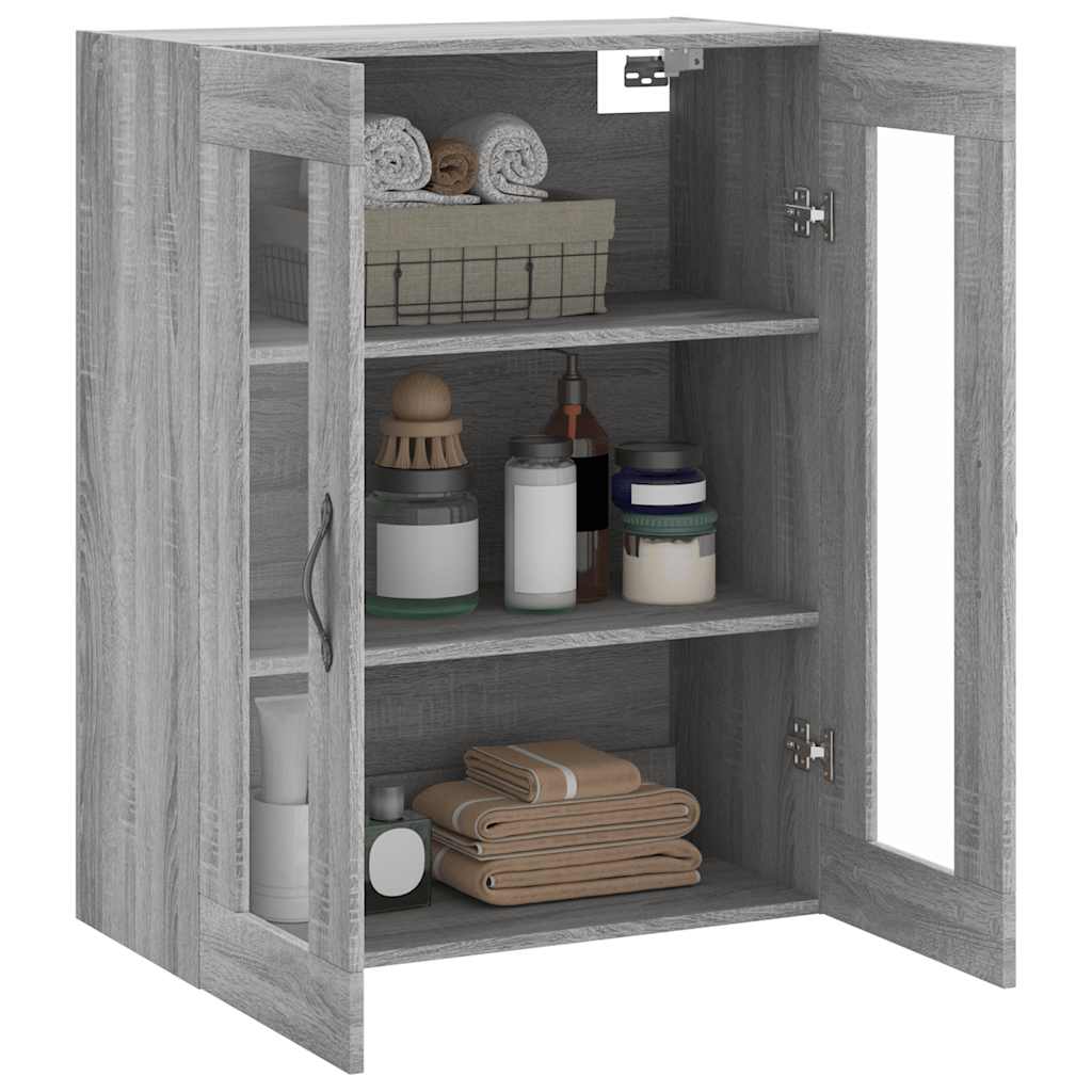 Armoire murale sonoma gris 69,5x34x90 cm bois d'ingénierie - XIOS