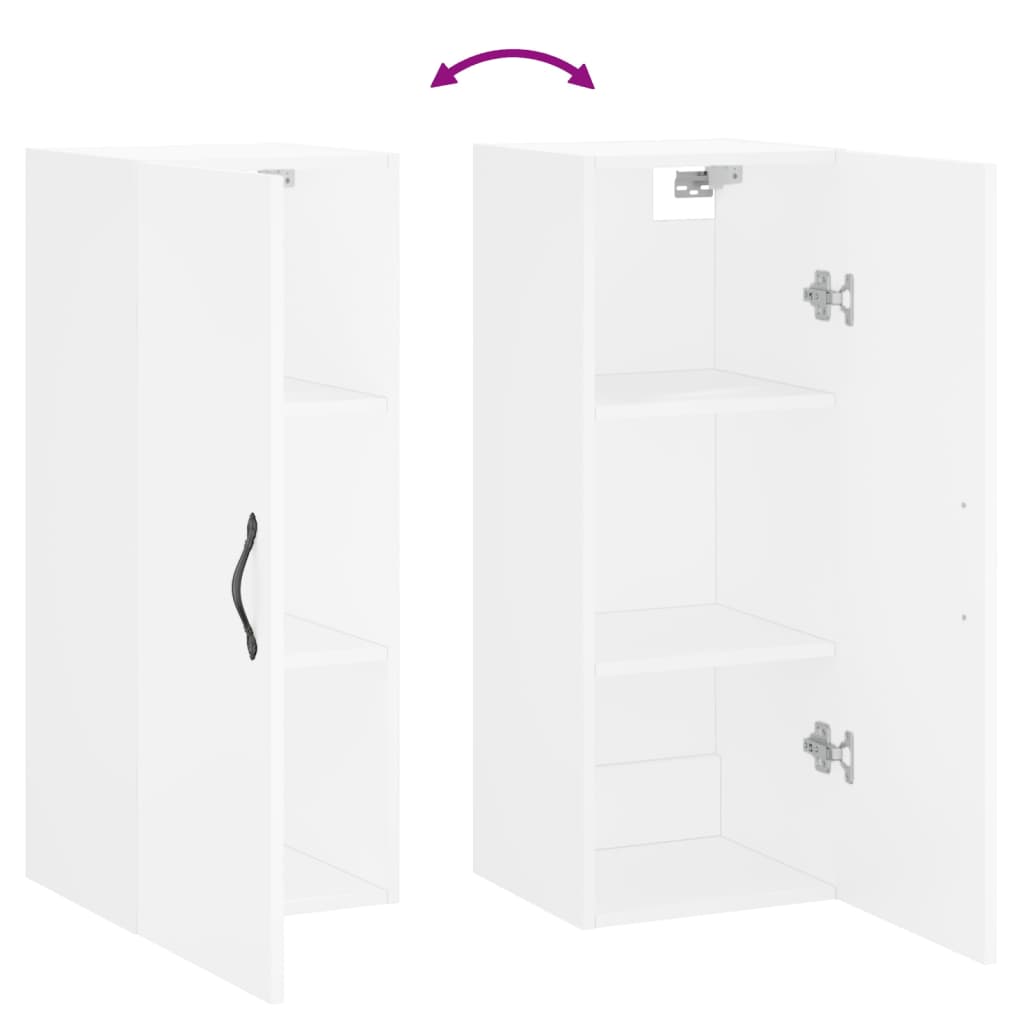 Armoire murale blanc 34,5x34x90 cm bois d'ingénierie - XIOS