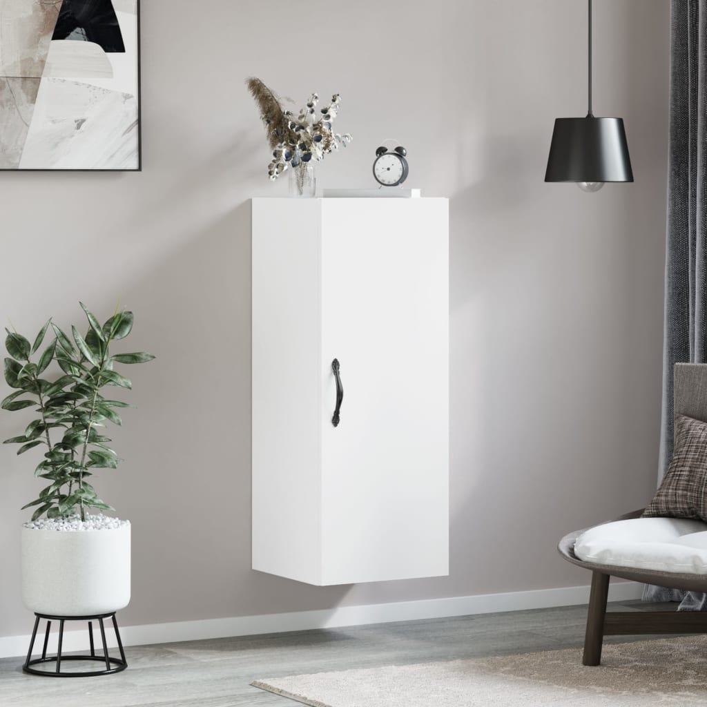 Armoire murale blanc 34,5x34x90 cm bois d'ingénierie - XIOS