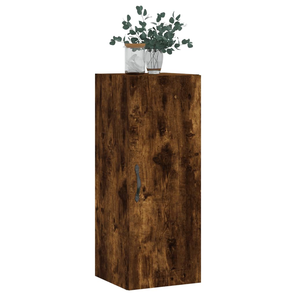 Armoire murale chêne fumé 34,5x34x90 cm bois d'ingénierie - XIOS