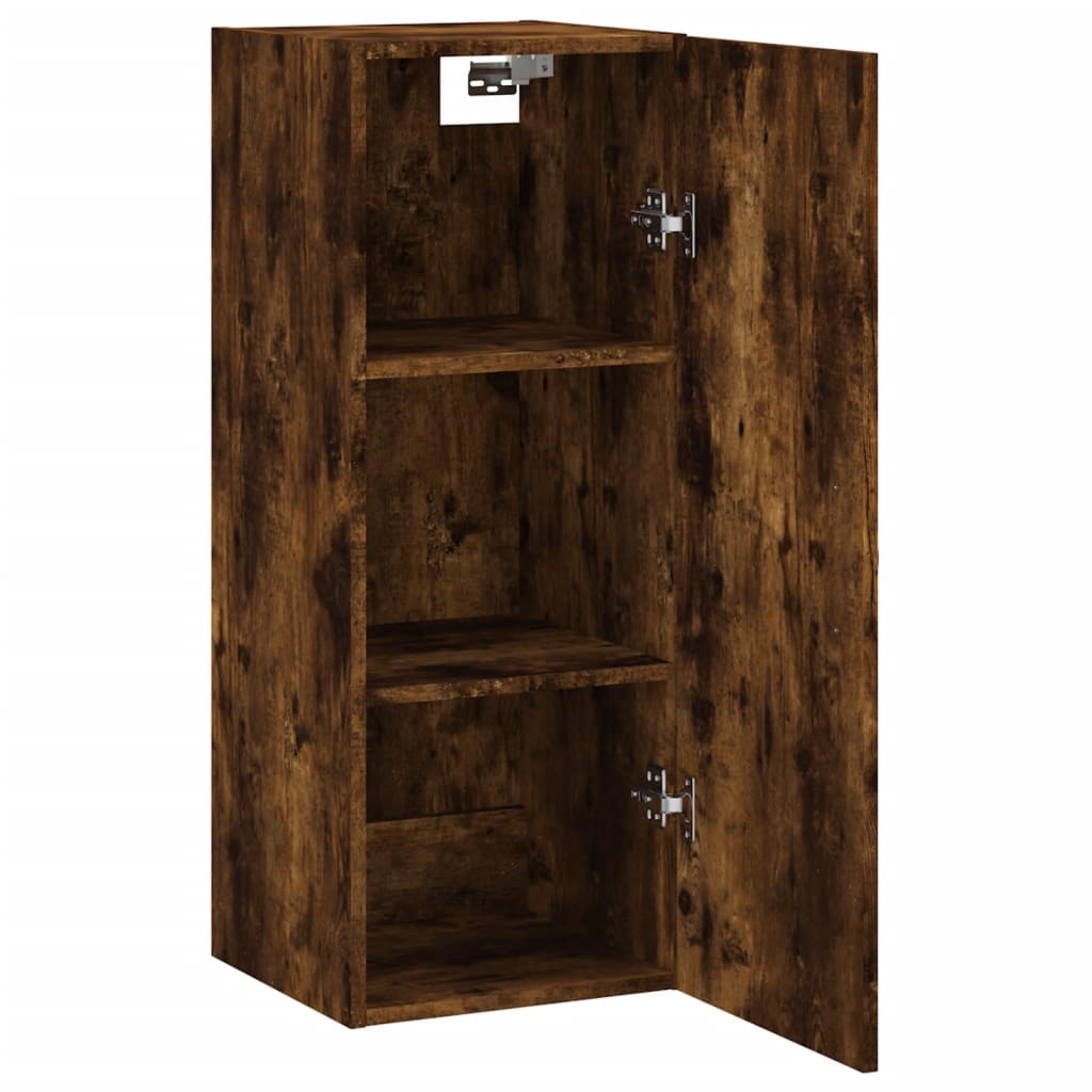 Armoire murale chêne fumé 34,5x34x90 cm bois d'ingénierie - XIOS