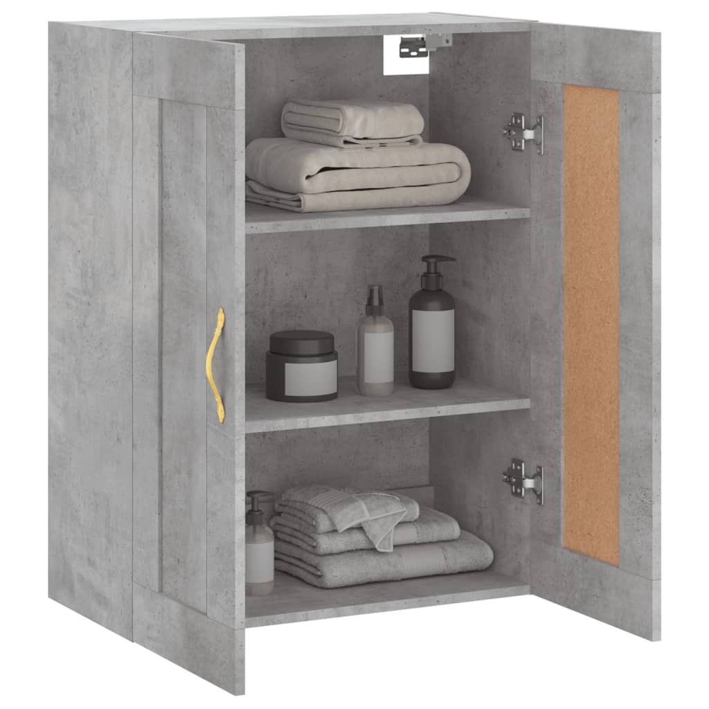 Armoire murale gris béton 69,5x34x90 cm bois d'ingénierie - XIOS