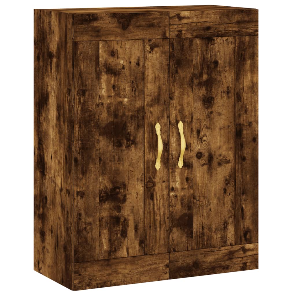 Armoire murale chêne fumé 69,5x34x90 cm bois d'ingénierie - XIOS