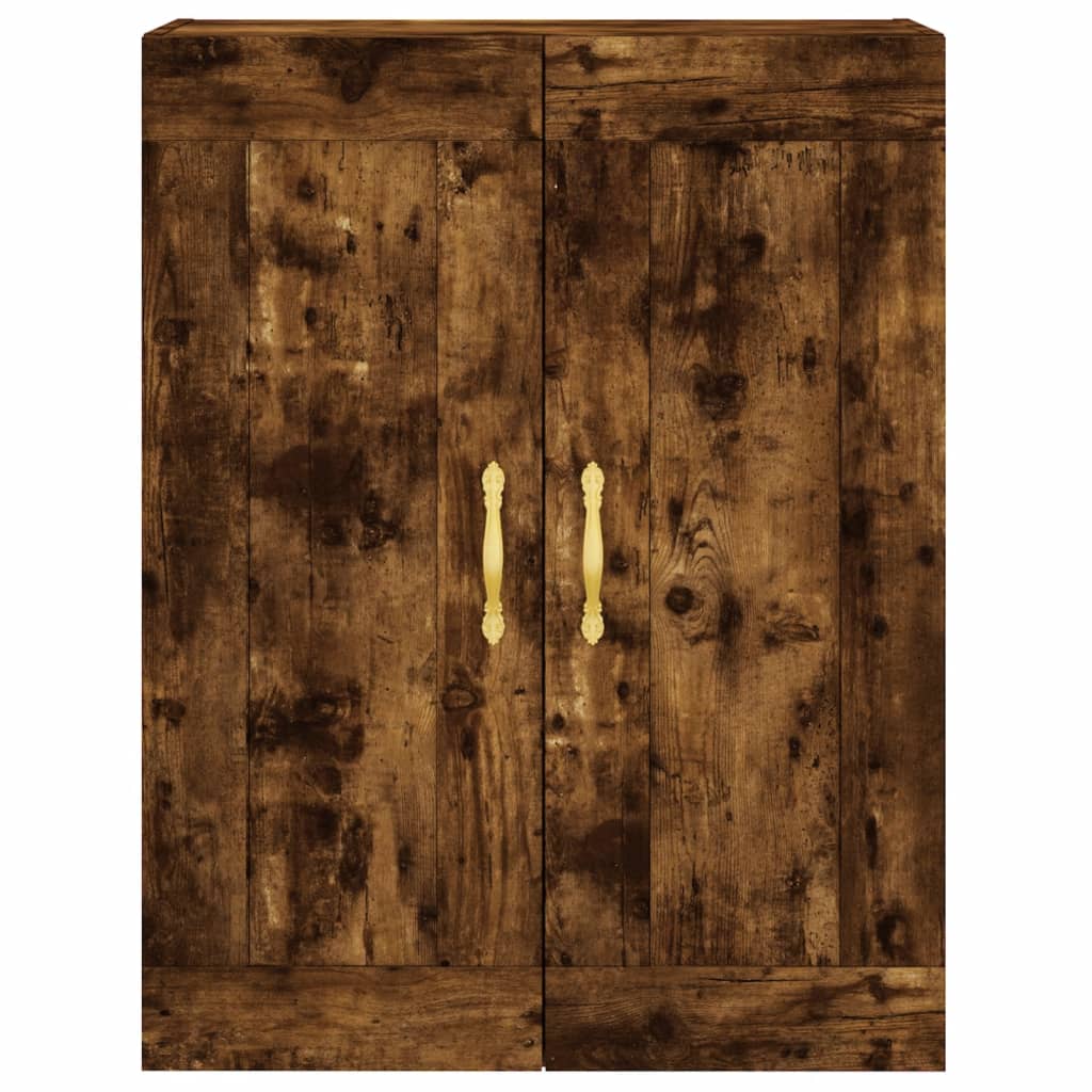 Armoire murale chêne fumé 69,5x34x90 cm bois d'ingénierie - XIOS