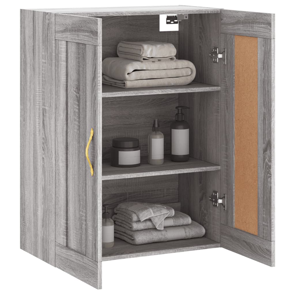 Armoire murale sonoma gris 69,5x34x90 cm bois d'ingénierie - XIOS