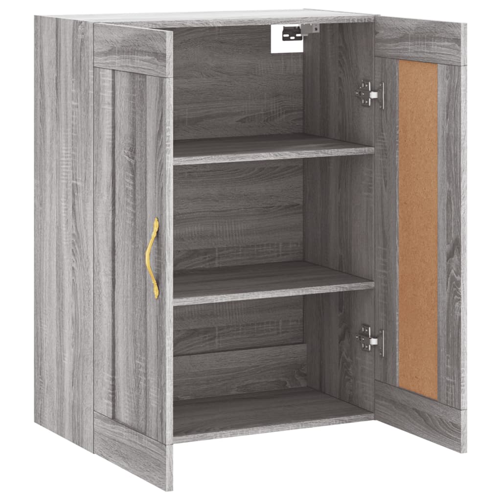 Armoire murale sonoma gris 69,5x34x90 cm bois d'ingénierie - XIOS