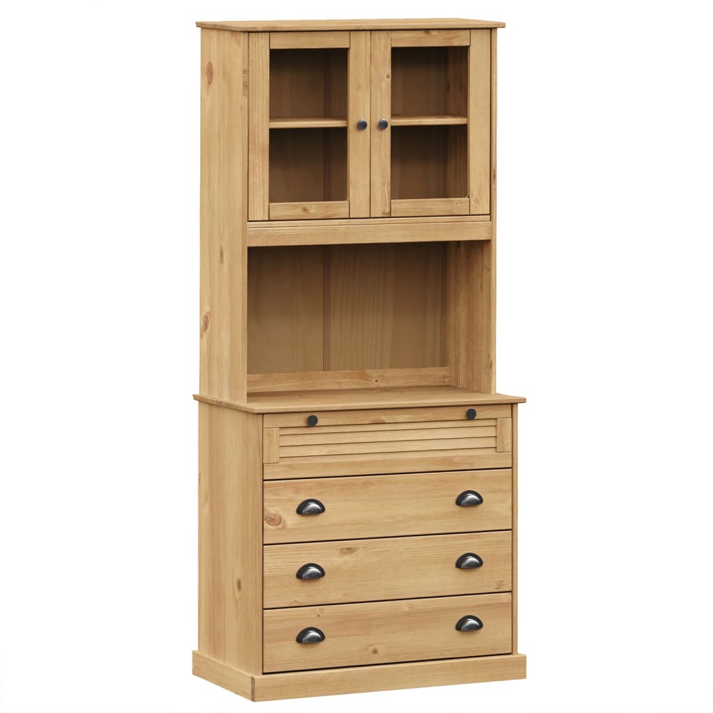 Buffet haut VIGO 80x40x176 cm bois massif de pin - XIOS