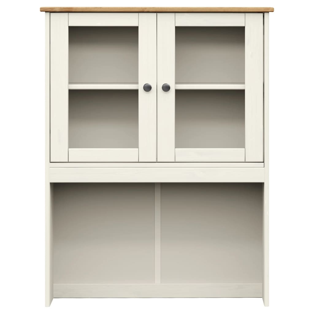 Buffet haut VIGO blanc 80x40x176 cm bois massif de pin - XIOS