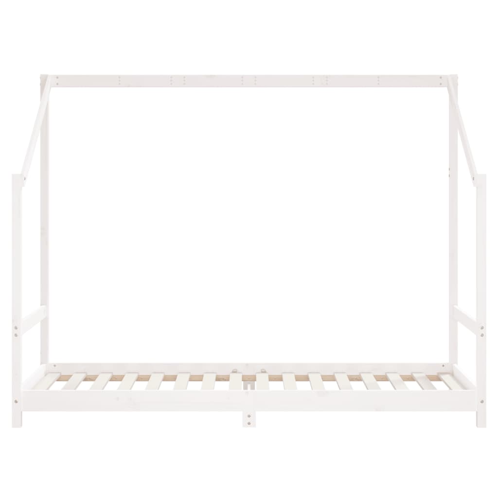 Cadre de lit pour enfants blanc 80x200 cm bois de pin massif - XIOS