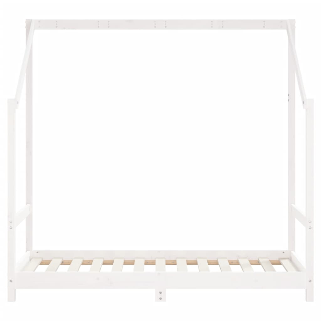 Cadre de lit pour enfant blanc 80x160 cm bois de pin massif - XIOS
